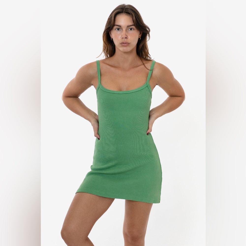 Los Angeles Apparel Heavy Rib Spaghetti Mini Dress